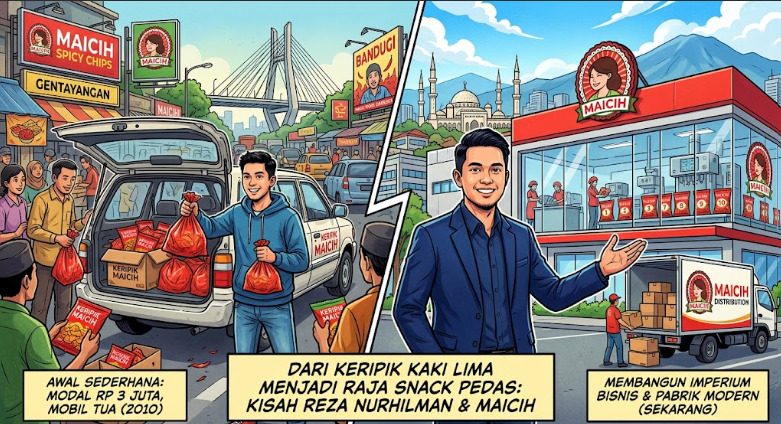 Dari Jualan Keripik Rp5 Ribu, Bagaimana Reza Nurhilman Membangun Maicih?